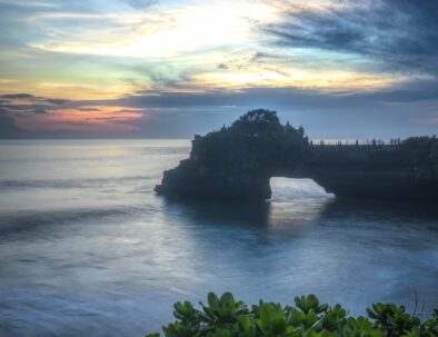 The Tanah Lot Rock Formation in Bali Indonesia