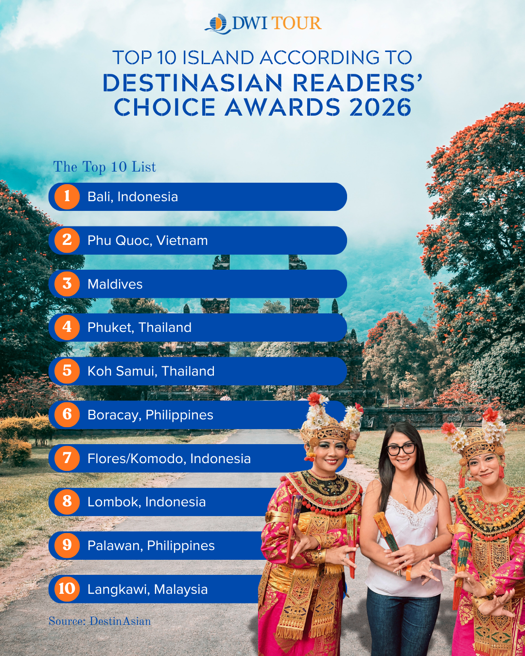 Bali top island in Asia